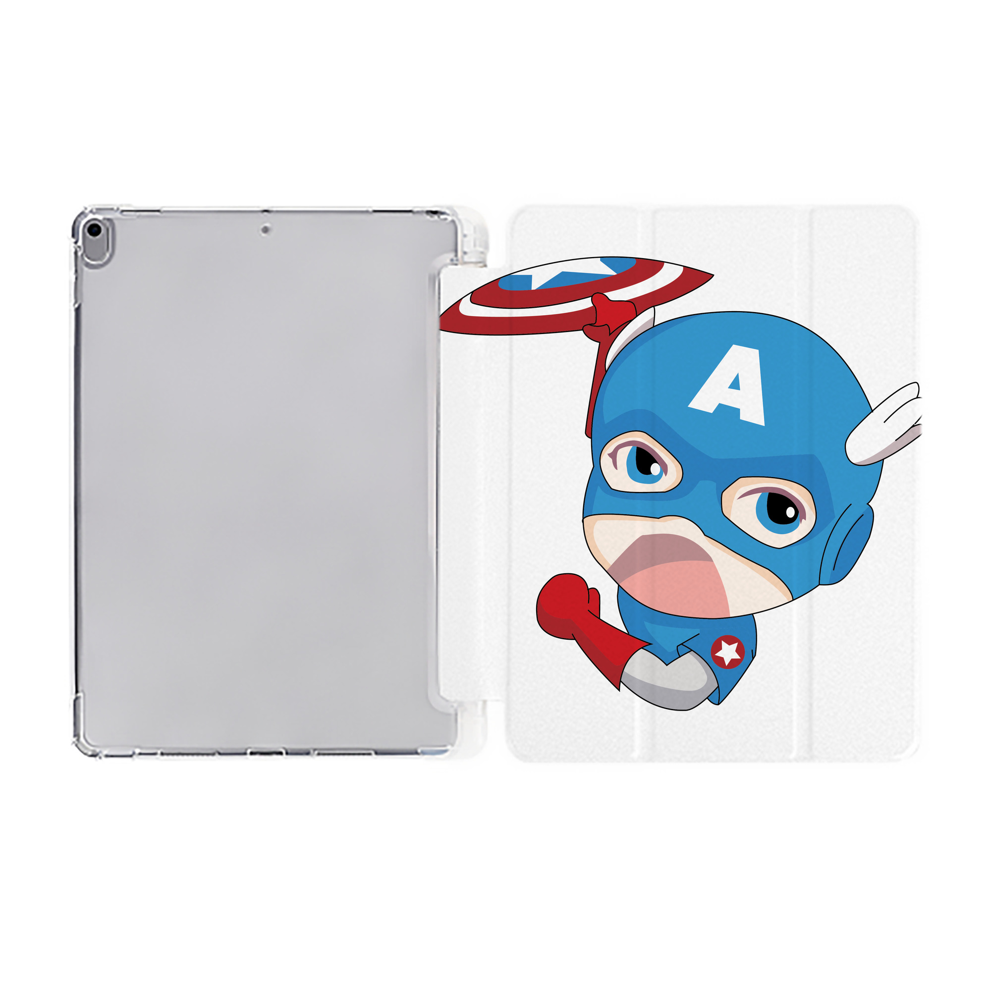 （画像用） アベンジャーズ The Avengers IPad ケース ペン収納付き 三つ折りスタンド PUレザー×シリコン 対応機種9.5/10.5/10.9インチ